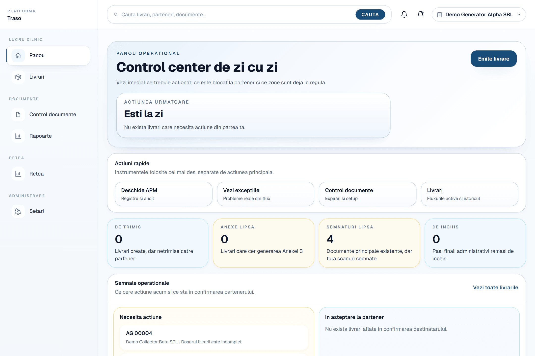 Preview operational TRASO
